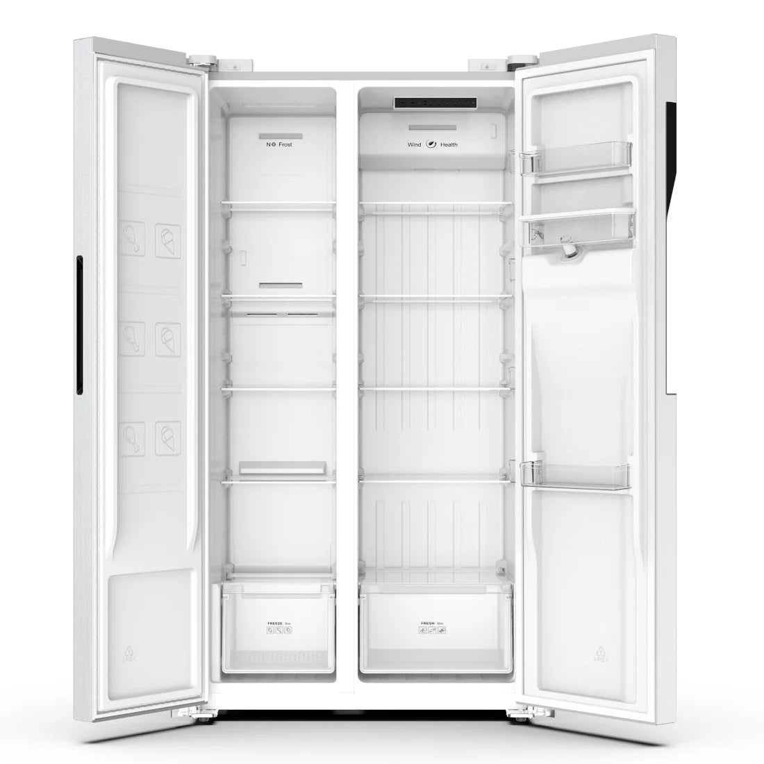 NASCO REFRIGERATEUR AMERICAIN DEUX PORTES NO FROST 460L NET-DISTRIBUTEUR D'EAU - KNASF2-62.2WD