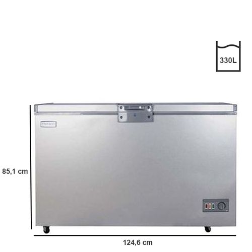 Nasco Congélateur Horizontal  NAS-425FL - 330L - 1 Porte - 1 Panier à L'Intérieur - Gris - 12 mois de garantie