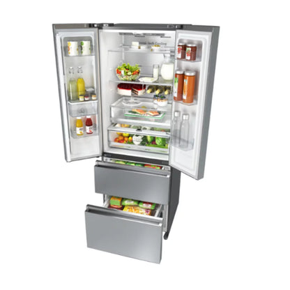 HISENSE REFRIGERATEUR DEUX PORTES ET DEUX TIROIRS DISTRIBUTEUR D'EAU ET DE GLACE 485L - FRENCH DOOR - INVERTER - RM-63WC4