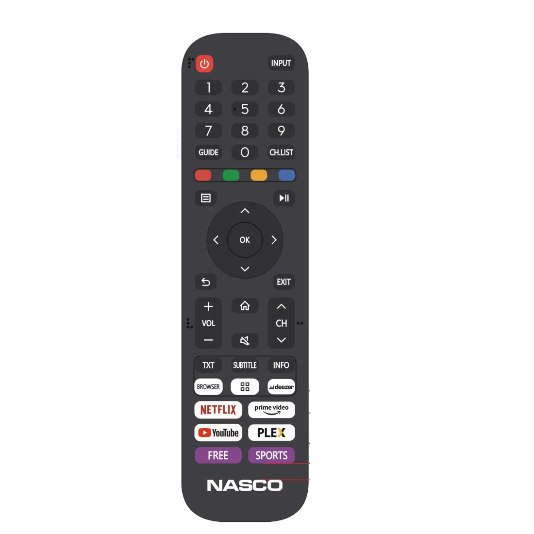 NASCO TV SMART LED VIDAA 55'' - 4K UHD NETFLIX - LED_NAS-J55FUS-VID