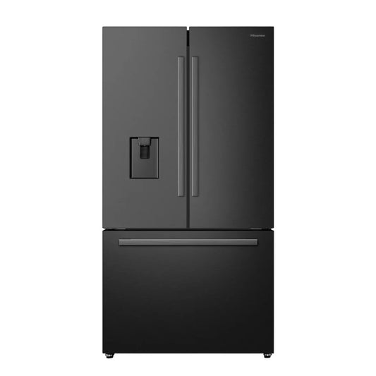 HISENSE REFRIGERATEUR AMERICAIN NOIR DEUX PORTES ET UN TIROIR - DISTRIBUTEUR D'EAU - RT-93WC1