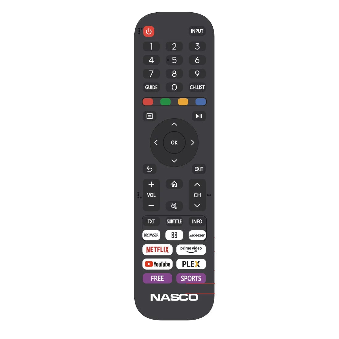 NASCO SMART TV LED 75''- 4K ANDROID - LED_NAS-J75FUS-AND