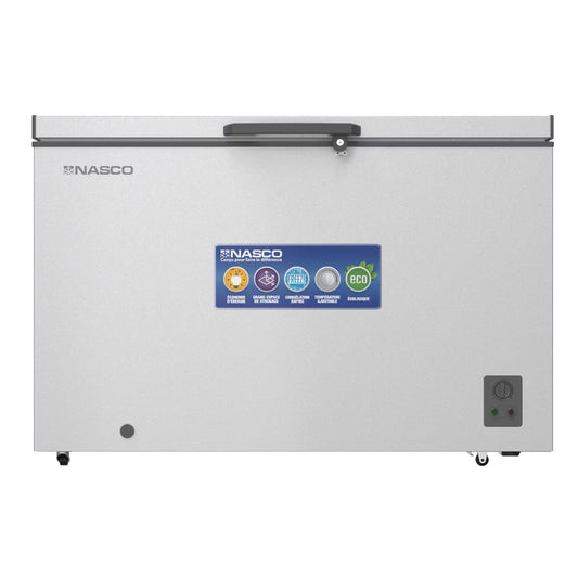 NASCO CONGELATEUR HORIZONTAL UNE PORTE GRIS AVEC SERRURE 347L- NAS-425WA