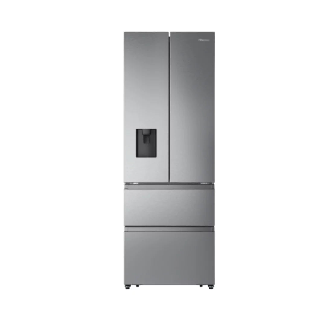 HISENSE REFRIGERATEUR DEUX PORTES ET DEUX TIROIRS DISTRIBUTEUR D'EAU ET DE GLACE 485L - FRENCH DOOR - INVERTER - RM-63WC4