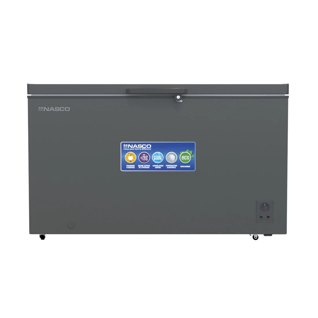 NASCO CONGELATEUR HORIZONTAL UNE PORTE ECO ENERGIE - 397L - NAS-500WA-DS